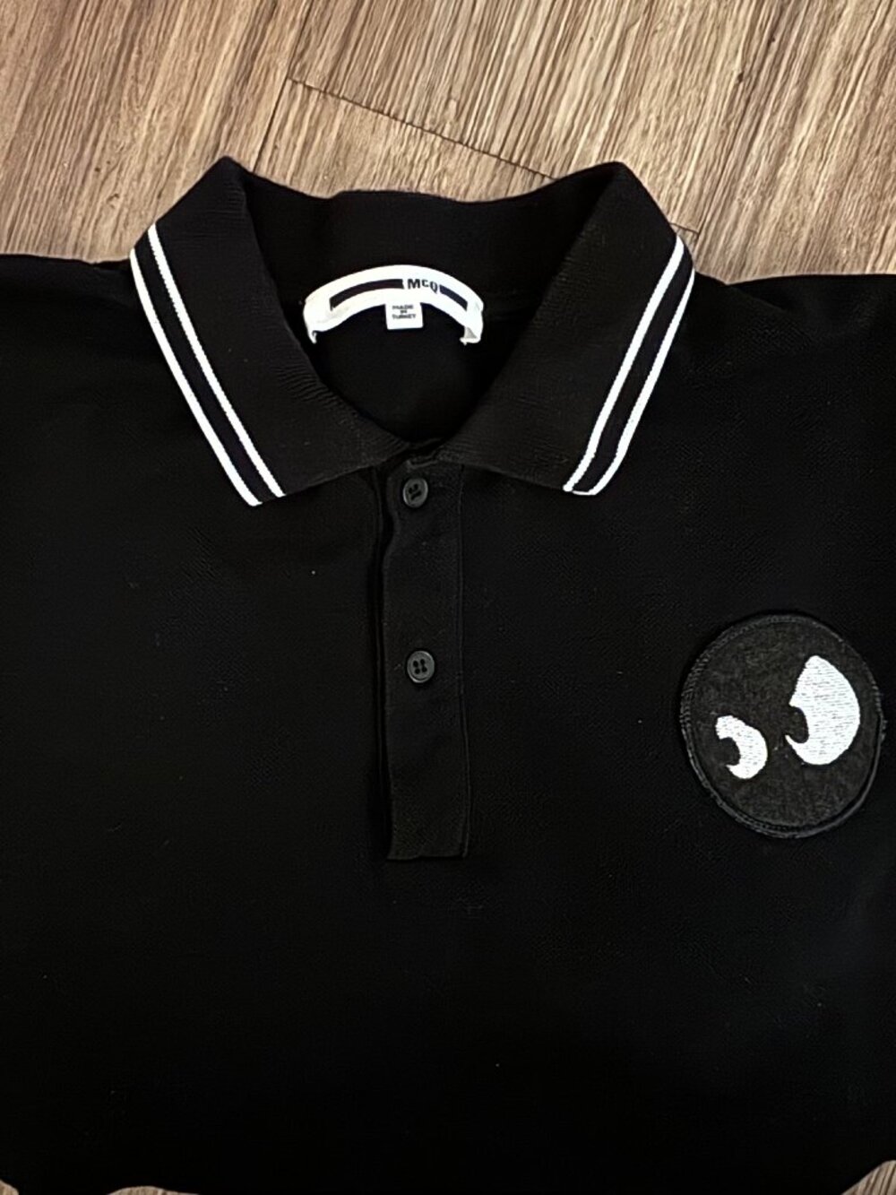 McQ Alexander McQueen Mens Polo With Angry Eyes